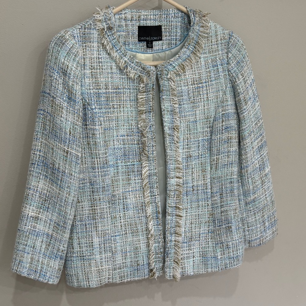 Chanel Blue Tweed Jacket